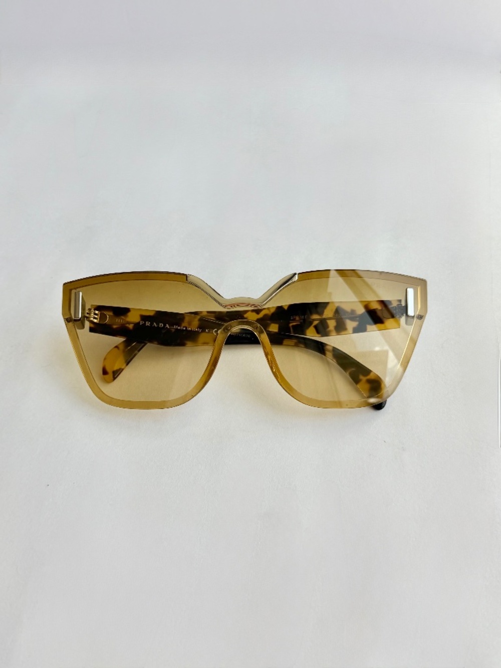 Prada Shield Sunglasses Amber Tortoiseshell  Italy